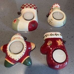 Vintage Coynes & Co Christmas tea light set